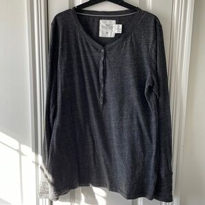 Gray H & M snap front Henley